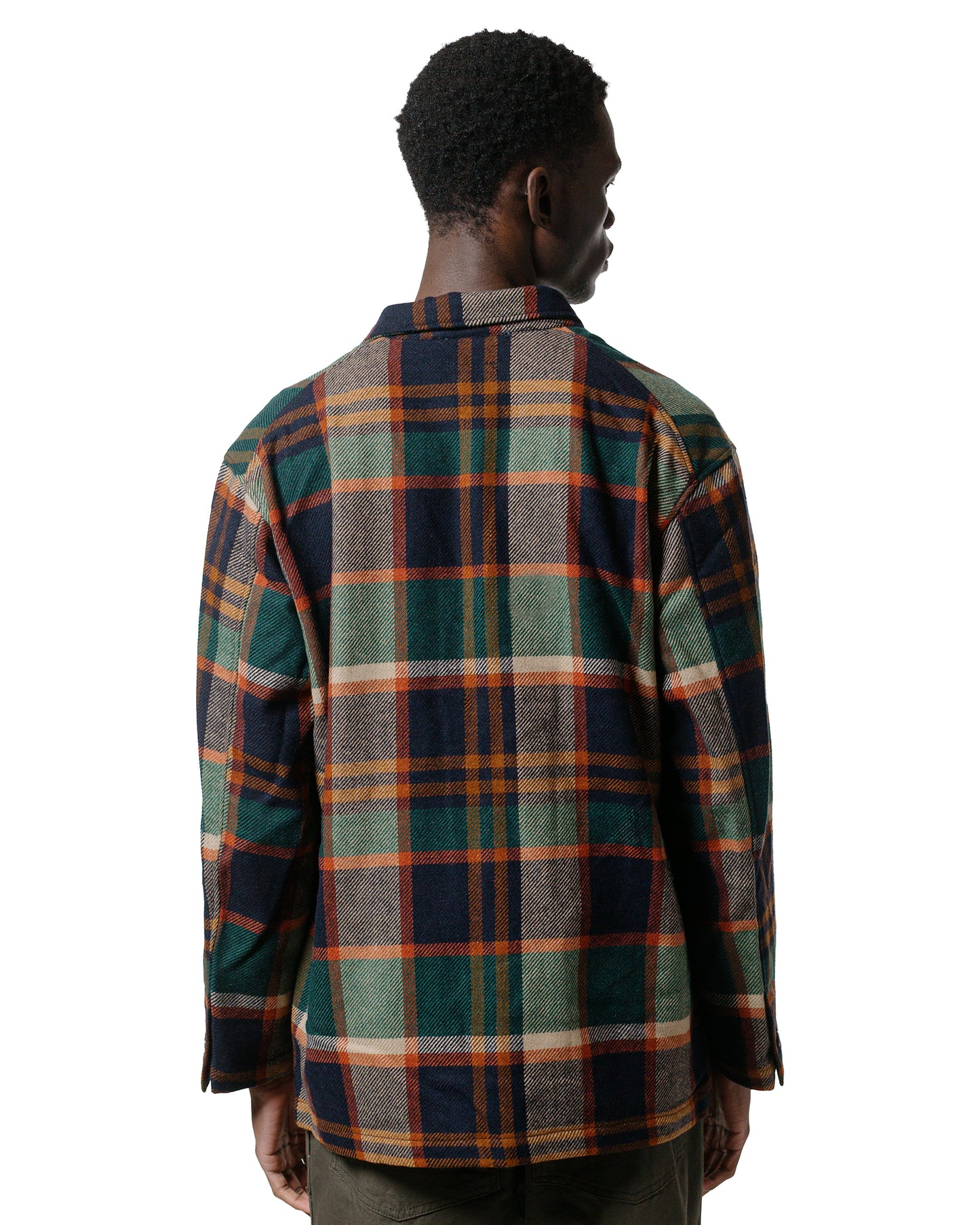 Engineered Garments Loiter Jacket Navy/Brown Heavy Wool Plaid