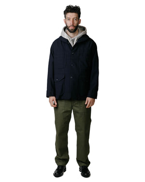 Engineered Garments Maine Guide Jacket Dark Navy Wool Uniform Serge Model Full