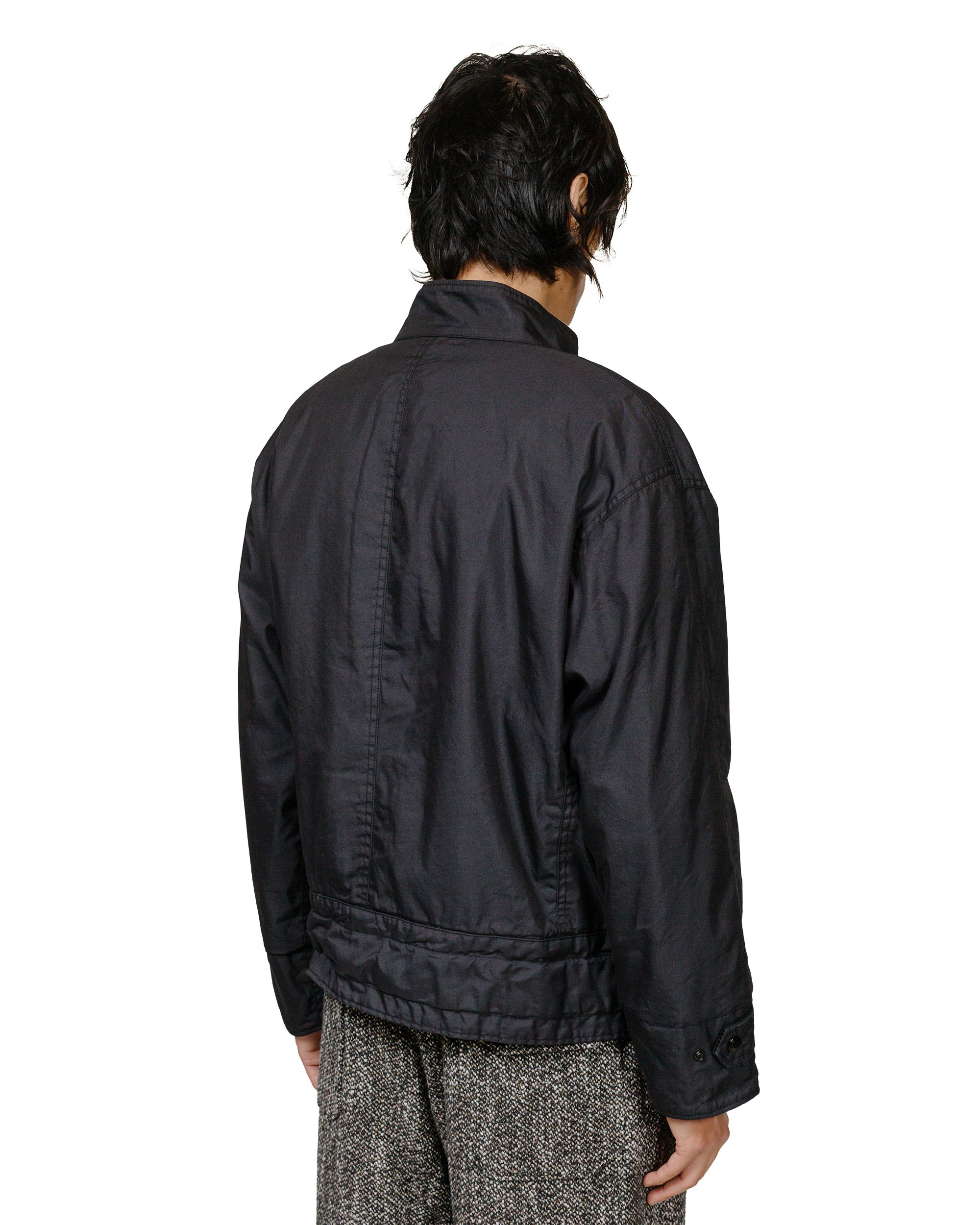 Engineered Garments Moto Jacket Black Nylon Cotton Twill