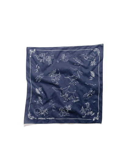 Engineered Garments Navy Animal Printed Bandana
