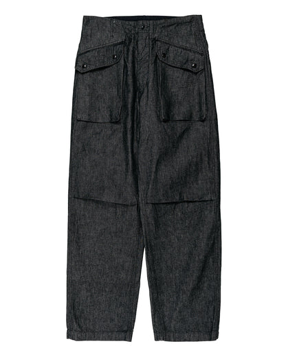 Engineered Garments Norwegian Army Pant Black Cotton Cone Denim