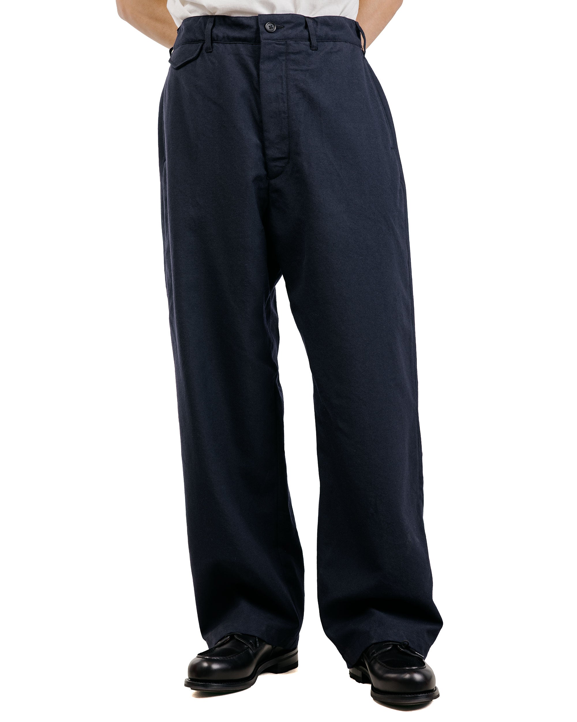 Engineered Garments Officer Pant Dark Navy Wool Uniform Serge