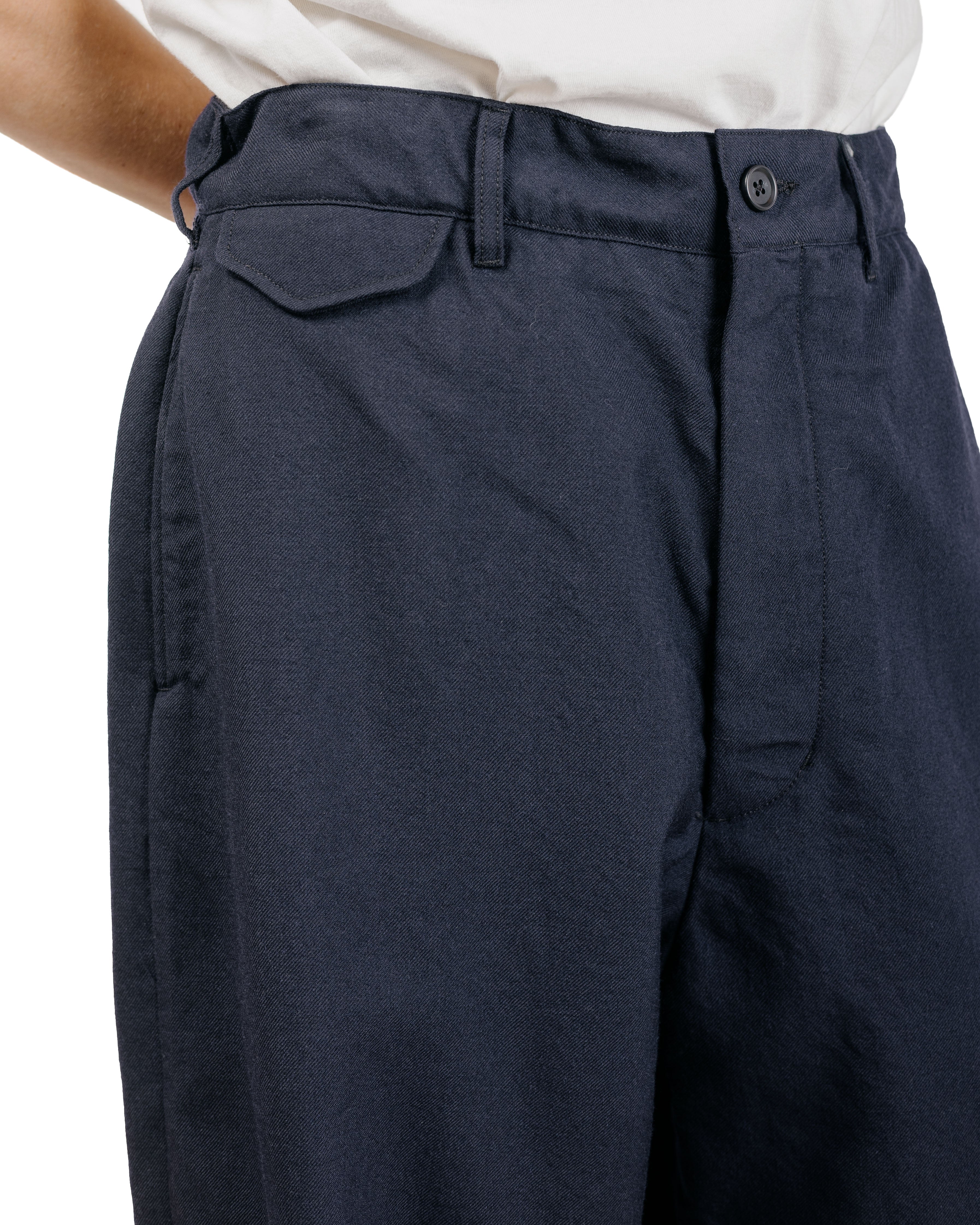 Engineered Garments Officer Pant Dark Navy Wool Uniform Serge