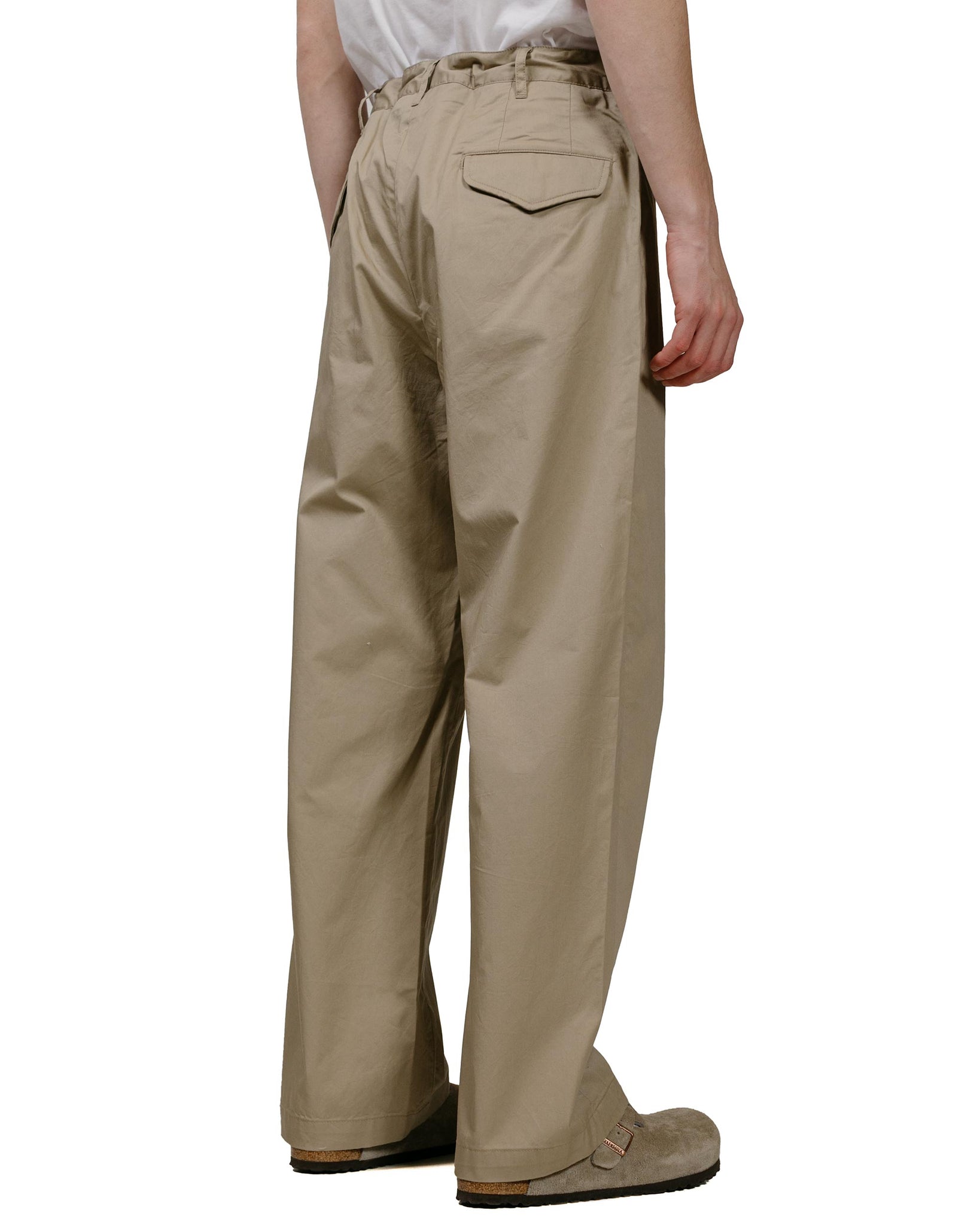Engineered Garments Officer Pant Khaki Highcount Twill model back