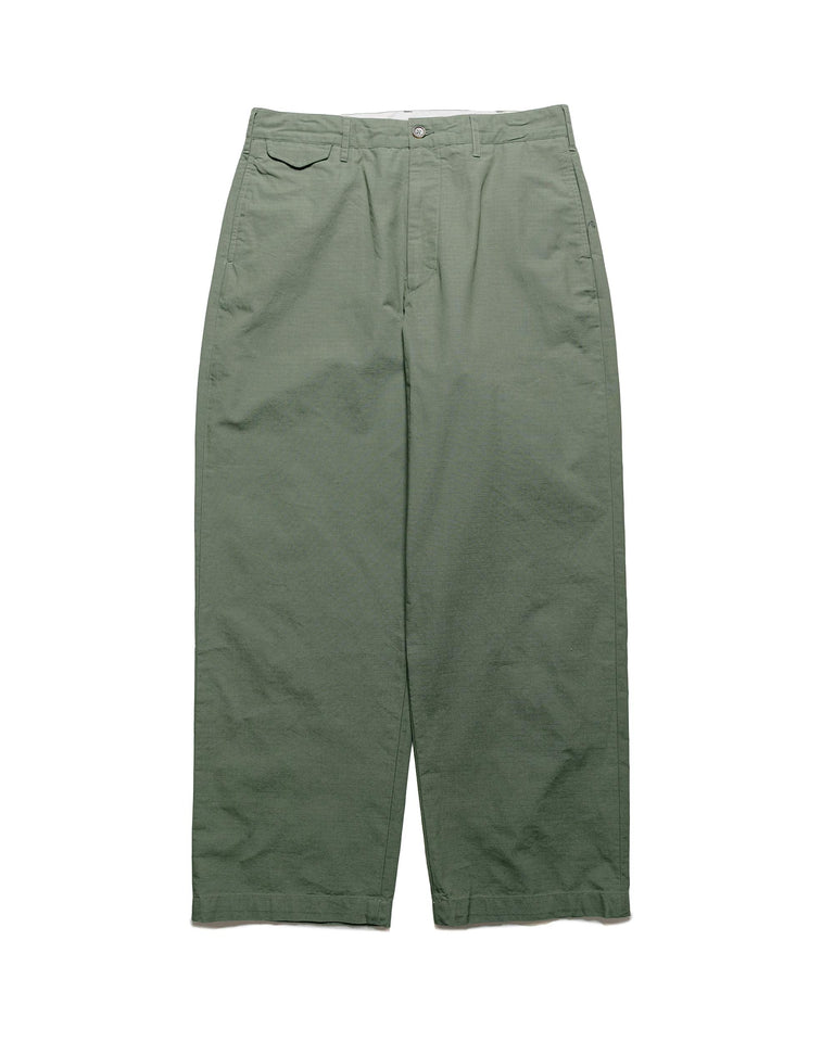 Engineered Garments Officer Pant Olive Cotton Ripstop