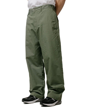 Engineered Garments Officer Pant Olive Cotton Ripstop model front