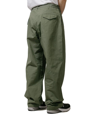 Engineered Garments Officer Pant Olive Cotton Ripstop model back