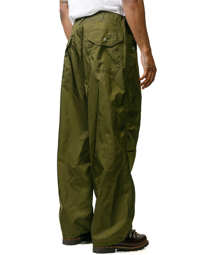 Engineered Garments Over Pant Olive Nylon Ripstop model back