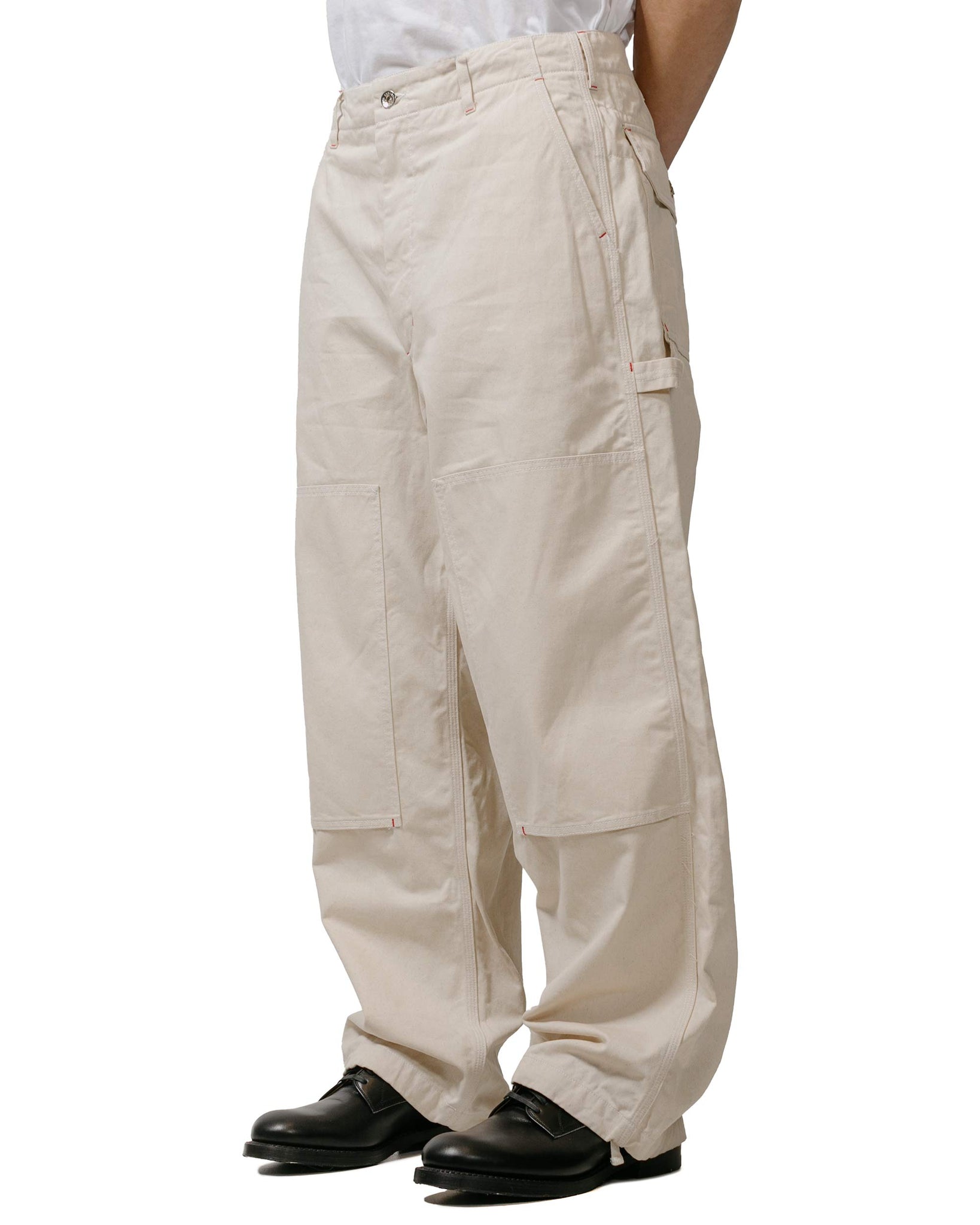 Engineered Garments Painter Pant Natural Chino Twill model front