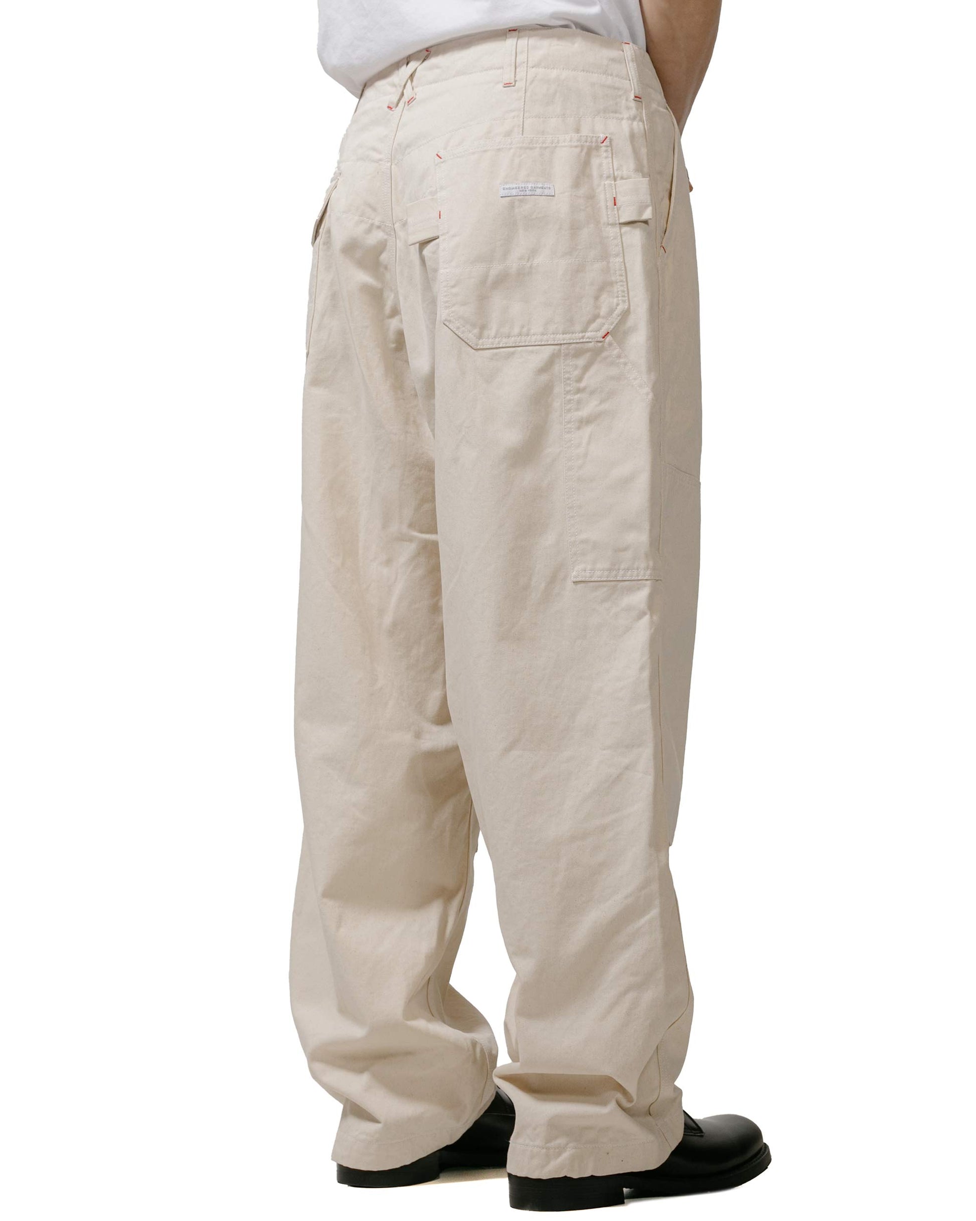 Engineered Garments Painter Pant Natural Chino Twill model back