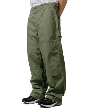 Engineered Garments Painter Pant Olive Cotton Ripstop model front
