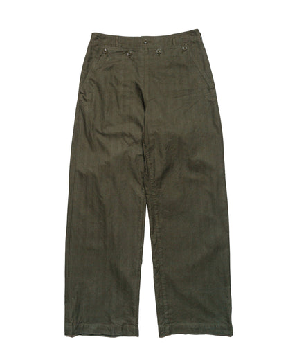 Engineered Garments Sailor Pant Olive Cotton Brushed Herringbone