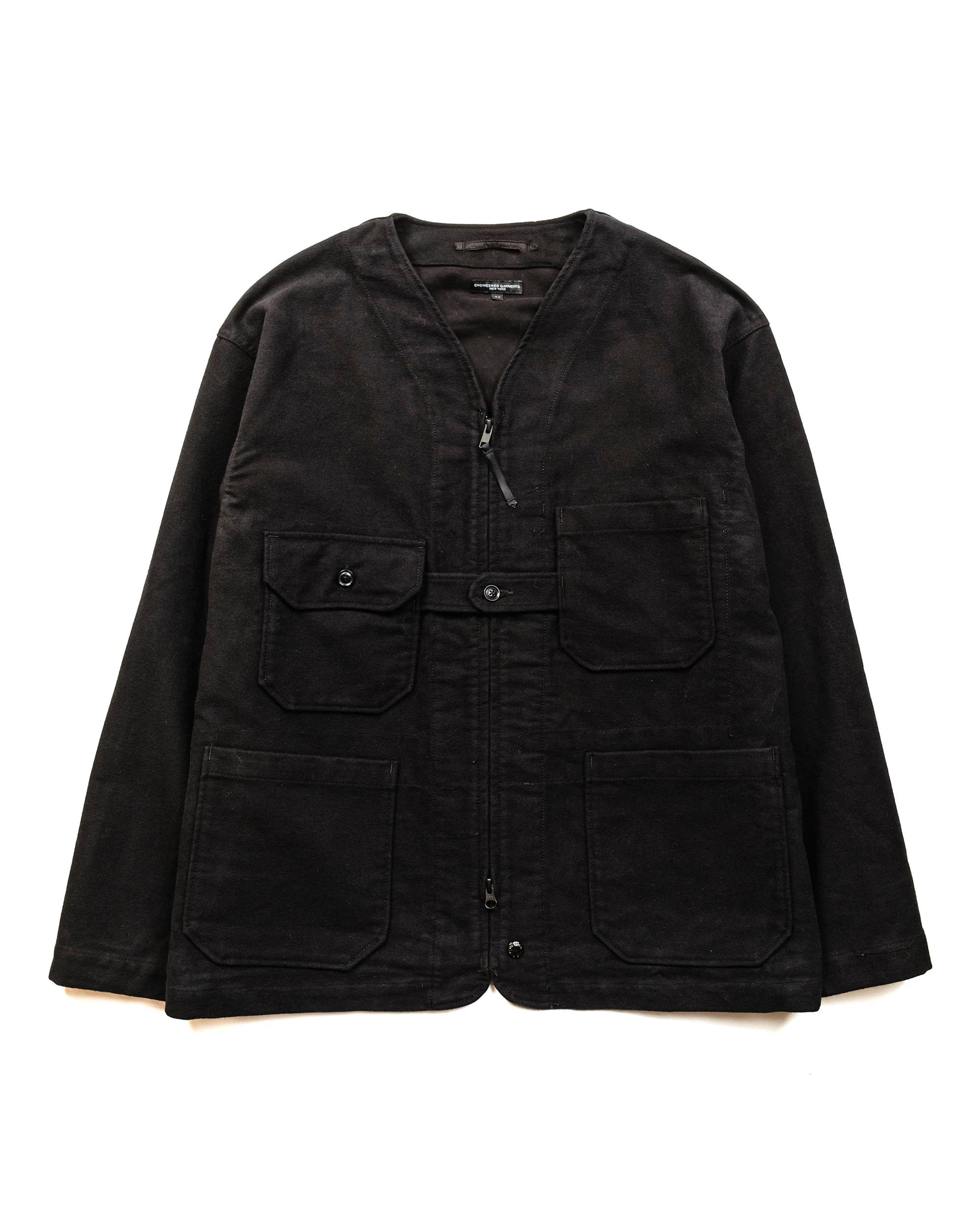 Engineered Garments Shooting Jacket Black Cotton Moleskin