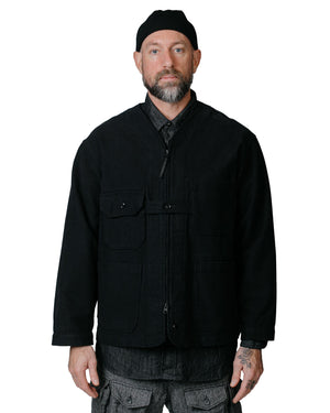 Engineered Garments Shooting Jacket Black Cotton Moleskin model front