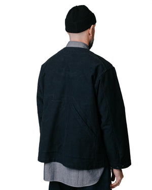 Engineered Garments Shooting Jacket Dark Navy Cotton Moleskin model back