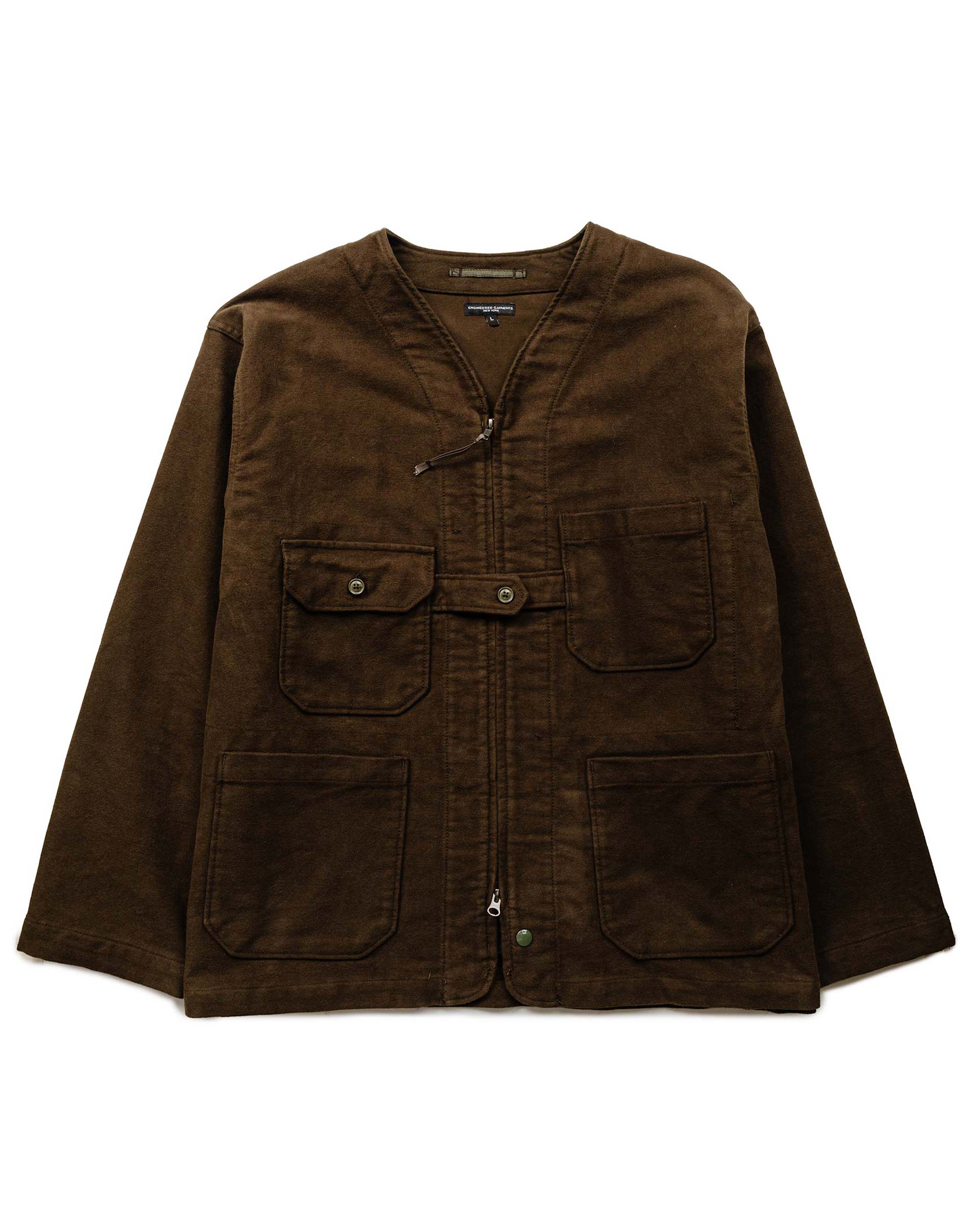 Engineered Garments Shooting Jacket Olive Cotton Moleskin