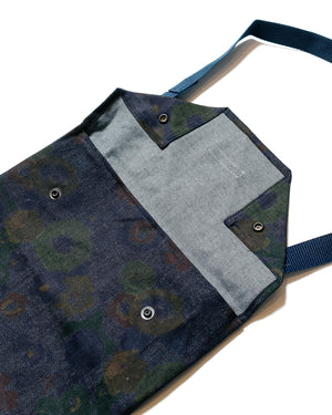 Engineered Garments Shoulder Pouch Indigo Floral Print Denim pocket