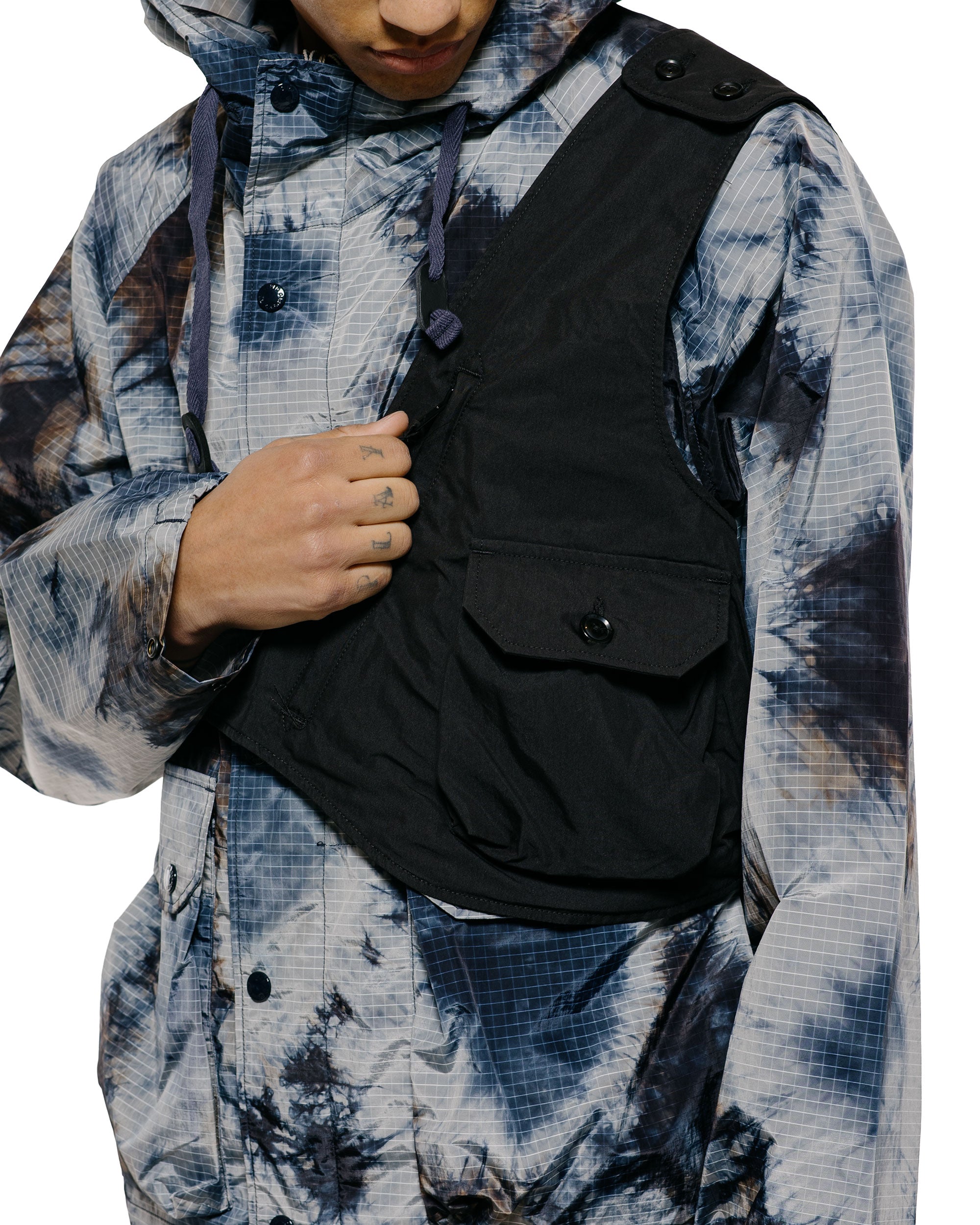 トップス Engineered Garments One Shoulder Vest Engineered Garments Shoulder Vest - Dark Navy Polyester Taslan