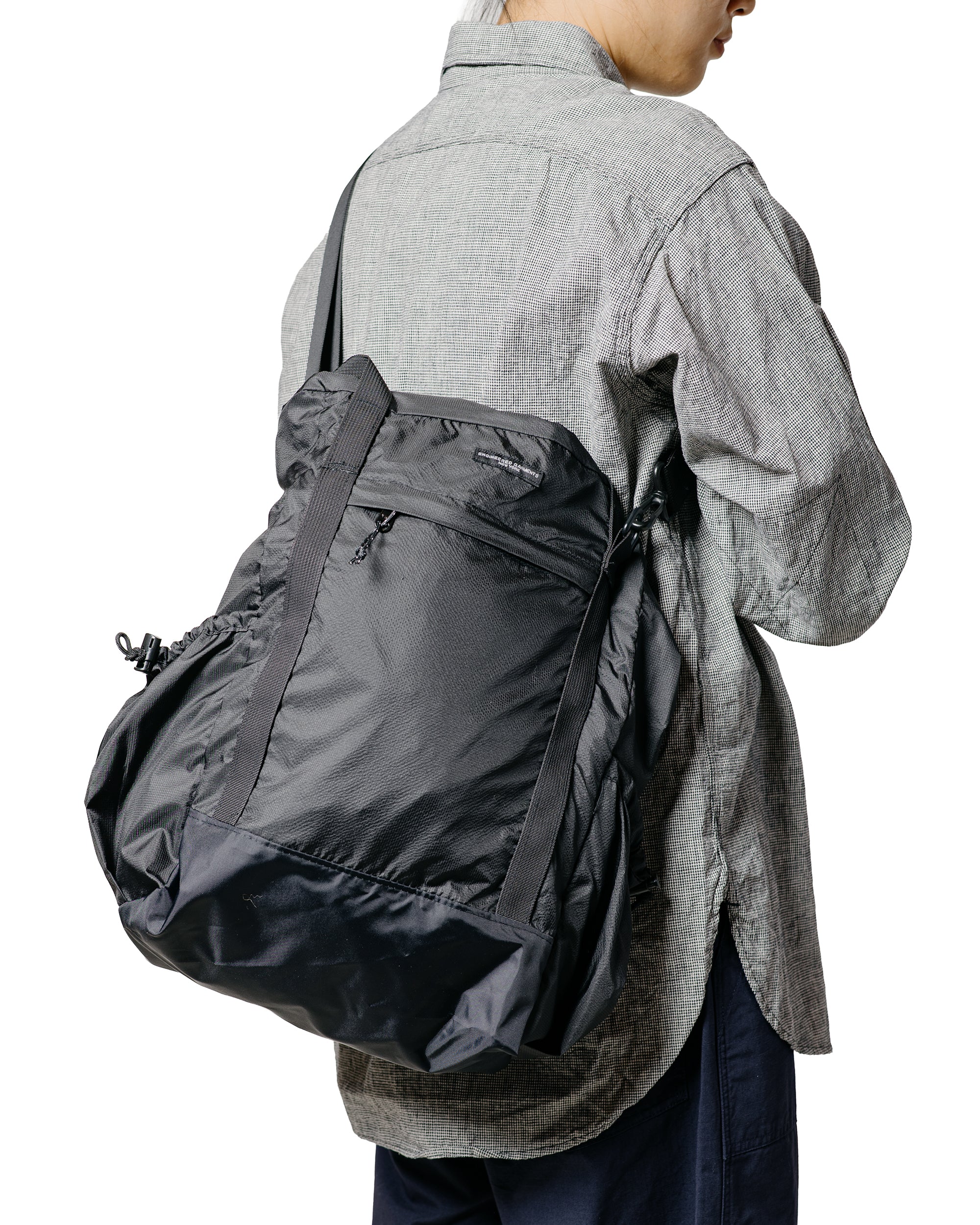 Engineered Garments UL 3 Way Bag Black Nylon Micro Ripstop