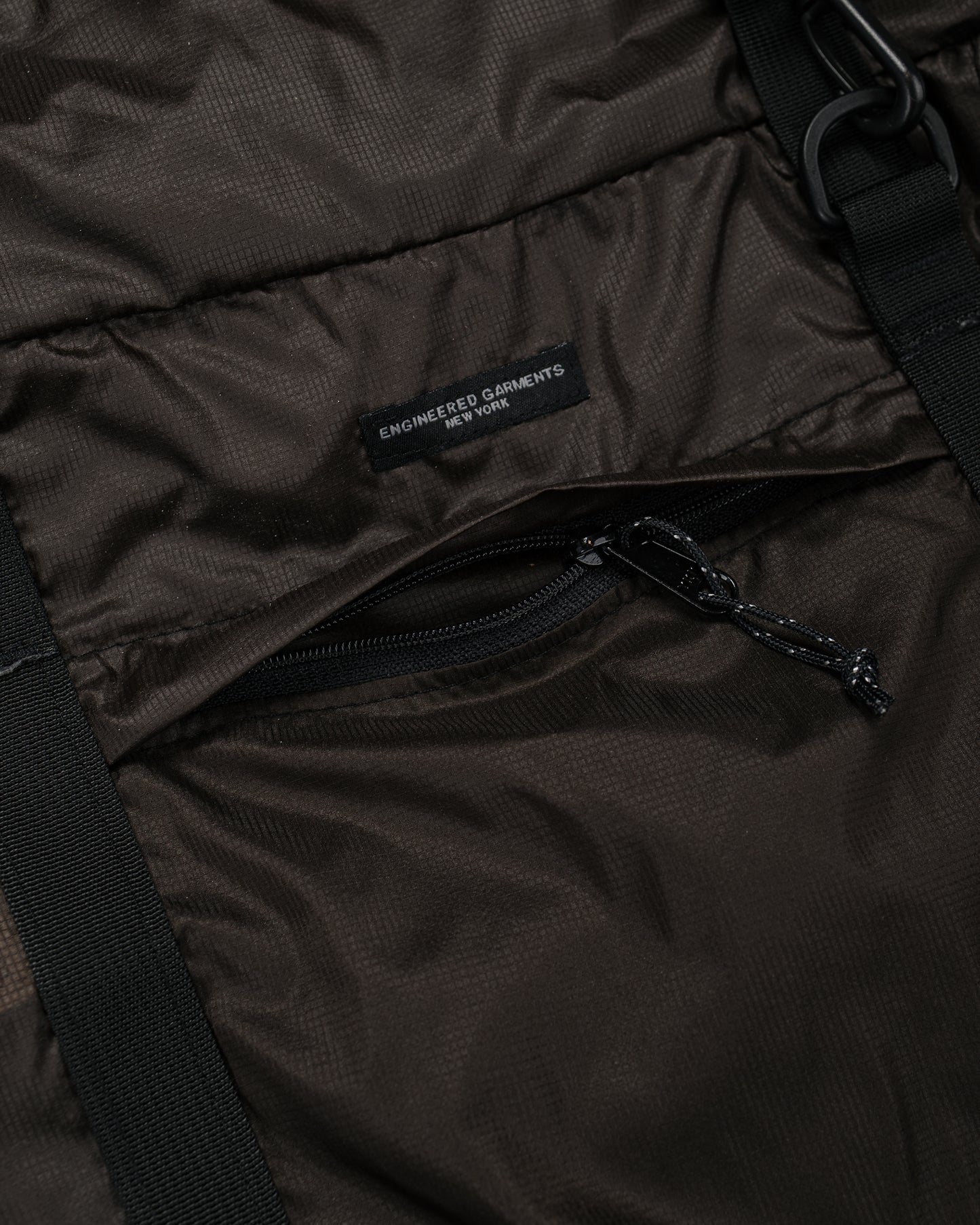 Engineered Garments UL 3 Way Bag Brown Nylon Micro Ripstop