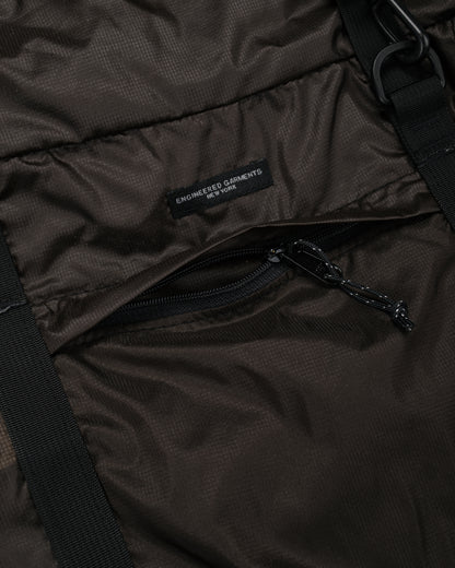 Engineered Garments UL 3 Way Bag Brown Nylon Micro Ripstop