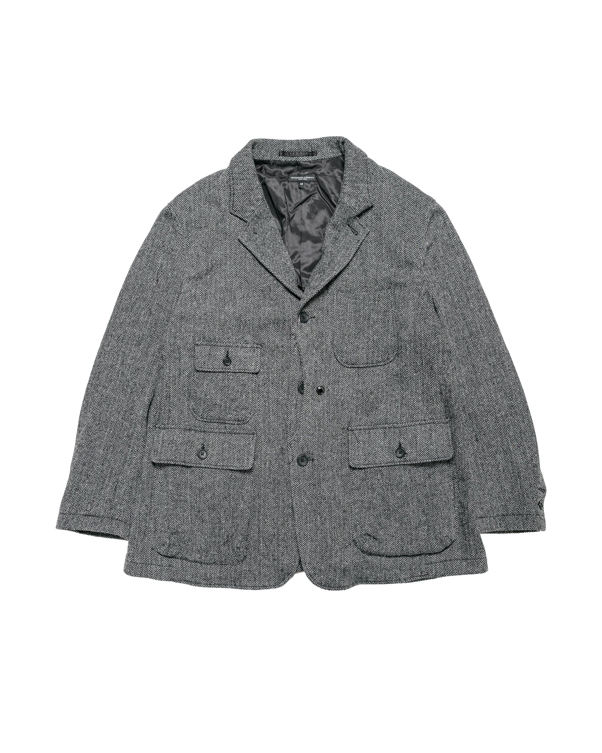 Engineered Garments Upland Jacket Grey Poly Wool Herringbone