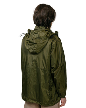 Engineered Garments Wind Breaker Olive Nylon Ripstop model back