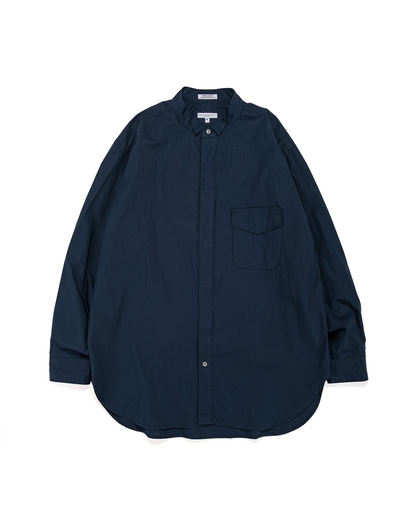 Engineered Garments Wing Collar Shirt Dark Navy Cotton Broadcloth