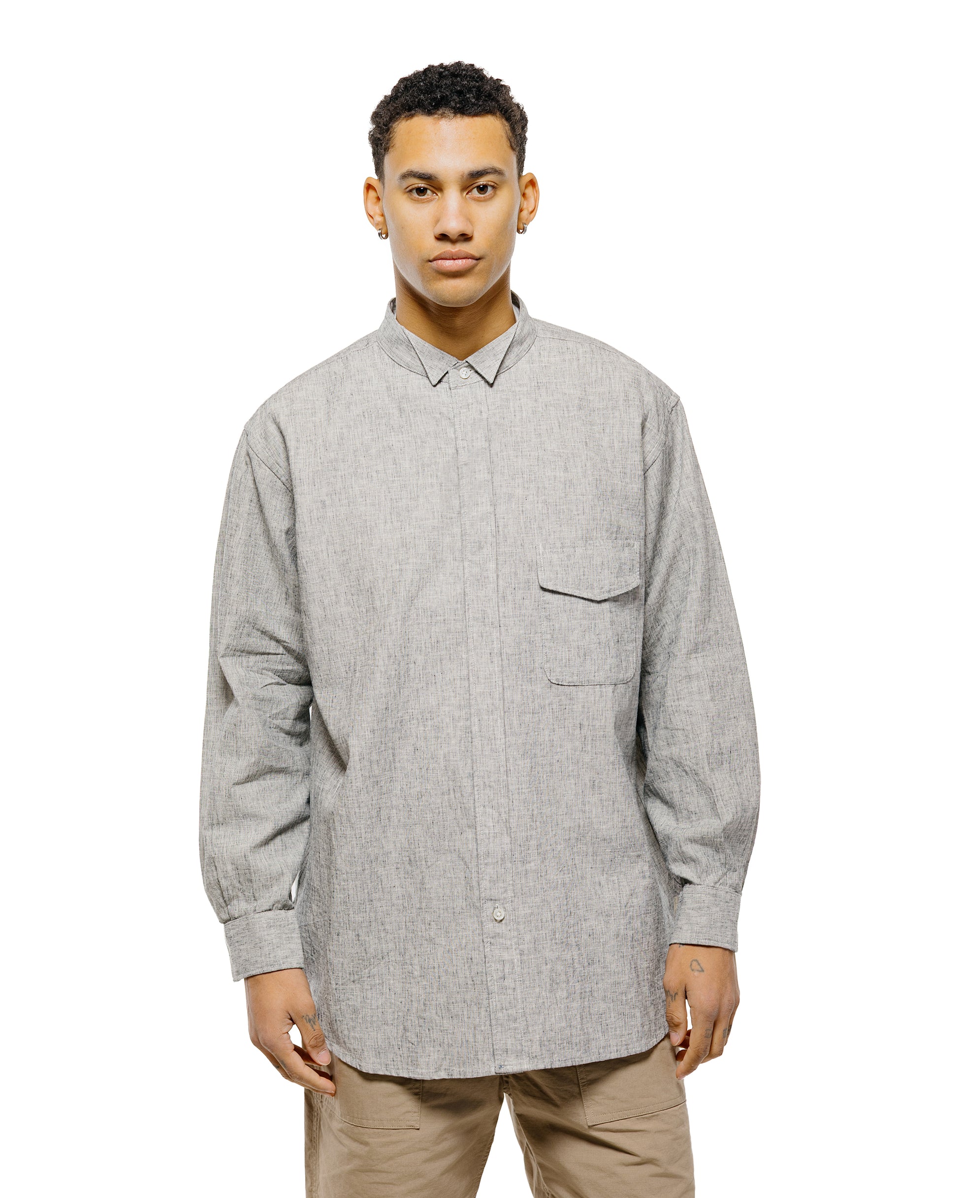 Engineered Garments Wing Collar Shirt H.Grey CL Melange