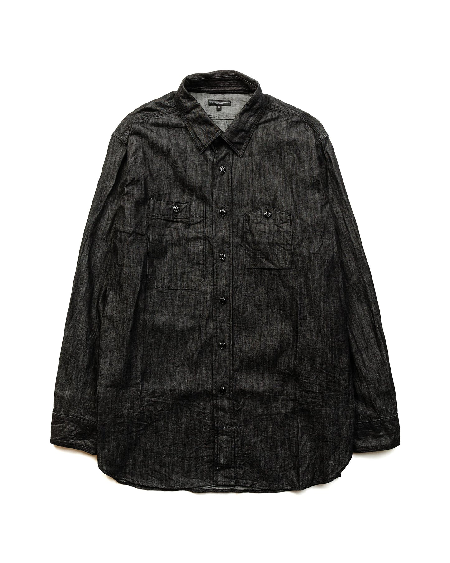 Engineered Garments Work Shirt Black Cotton Denim Shirting