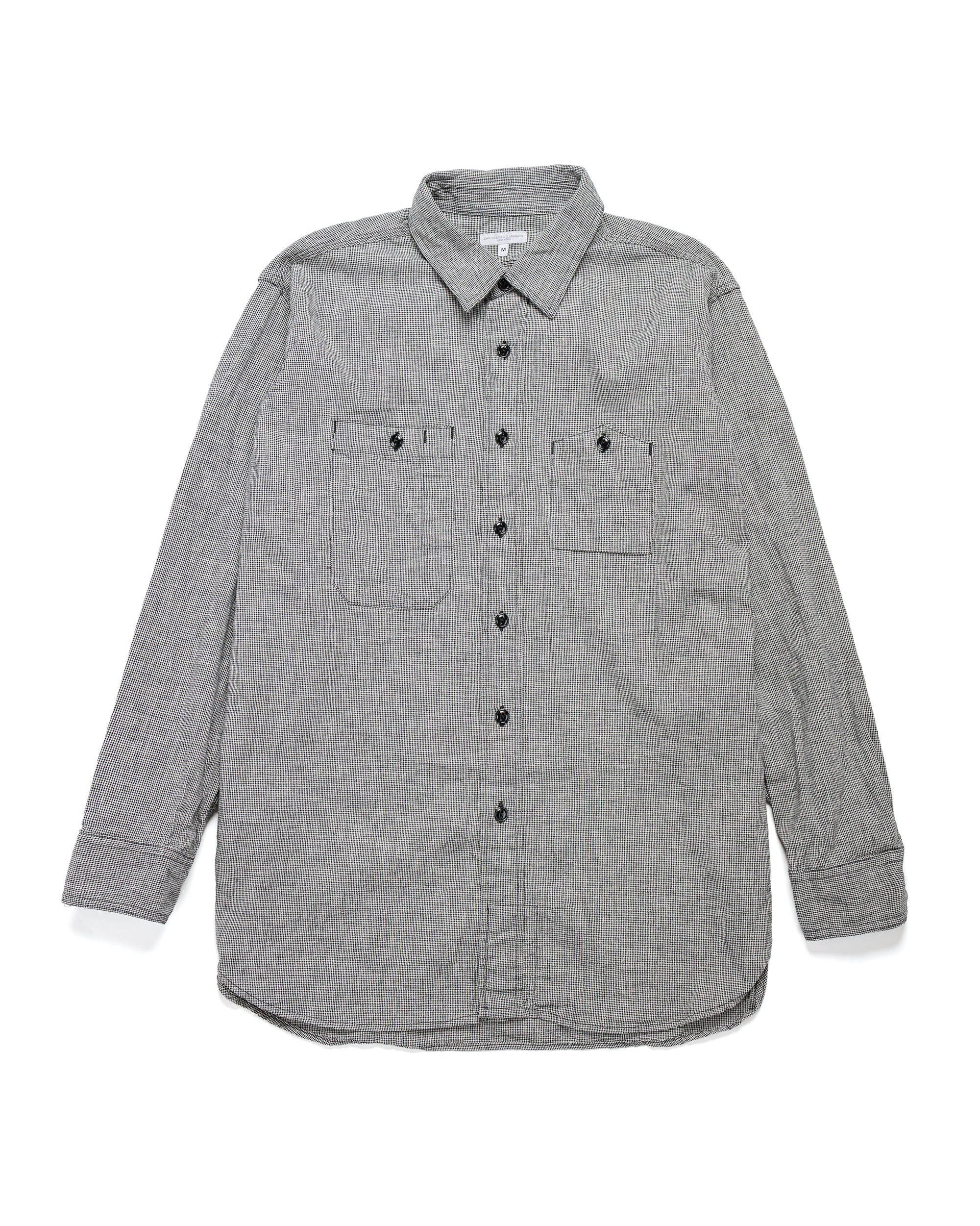 Engineered Garments Work Shirt Black/Grey CL Houndstooth