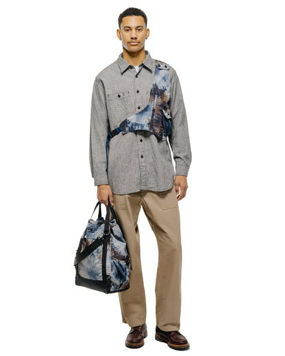 Engineered Garments Work Shirt Black/Grey CL Houndstooth