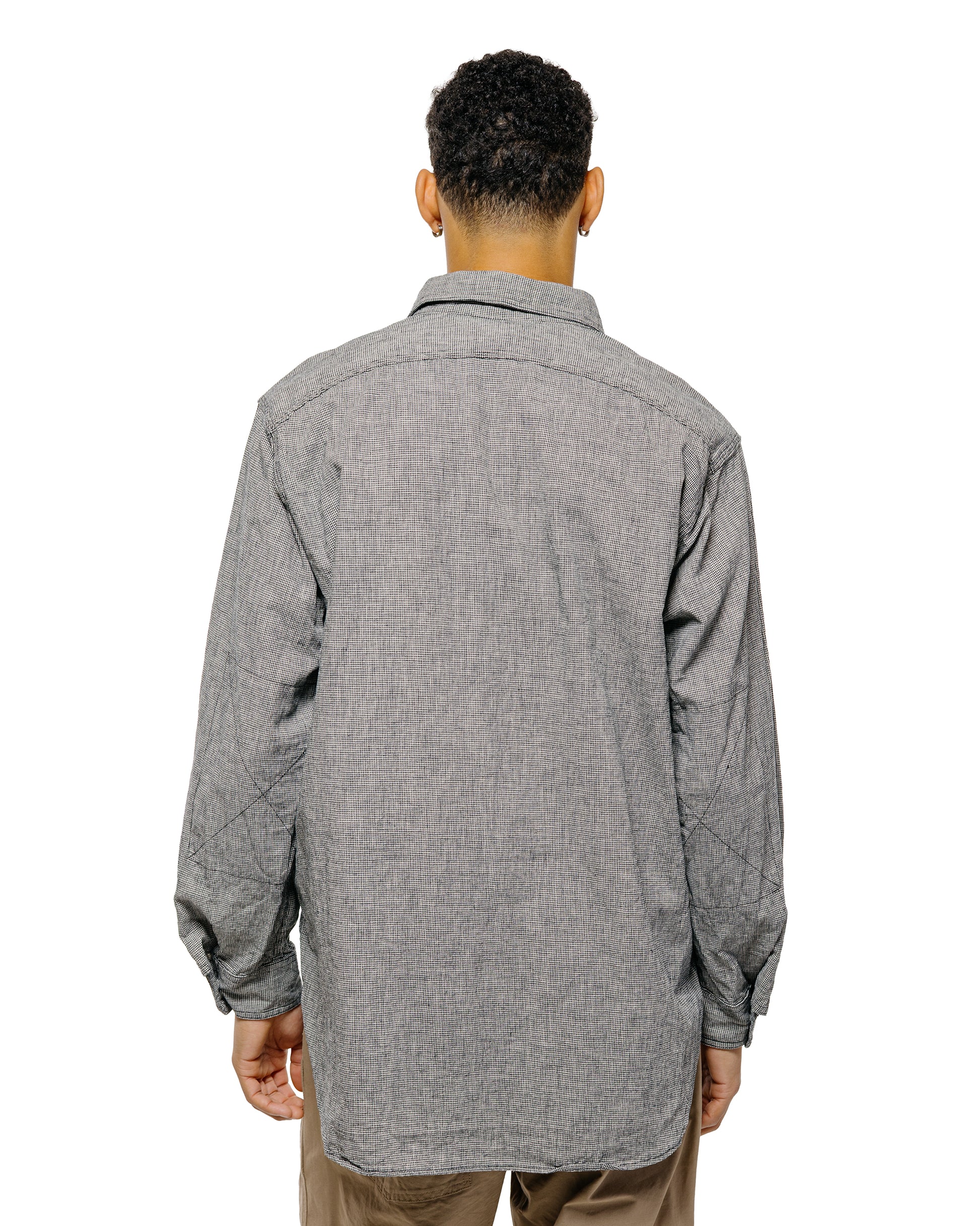 Engineered Garments Work Shirt Black/Grey CL Houndstooth