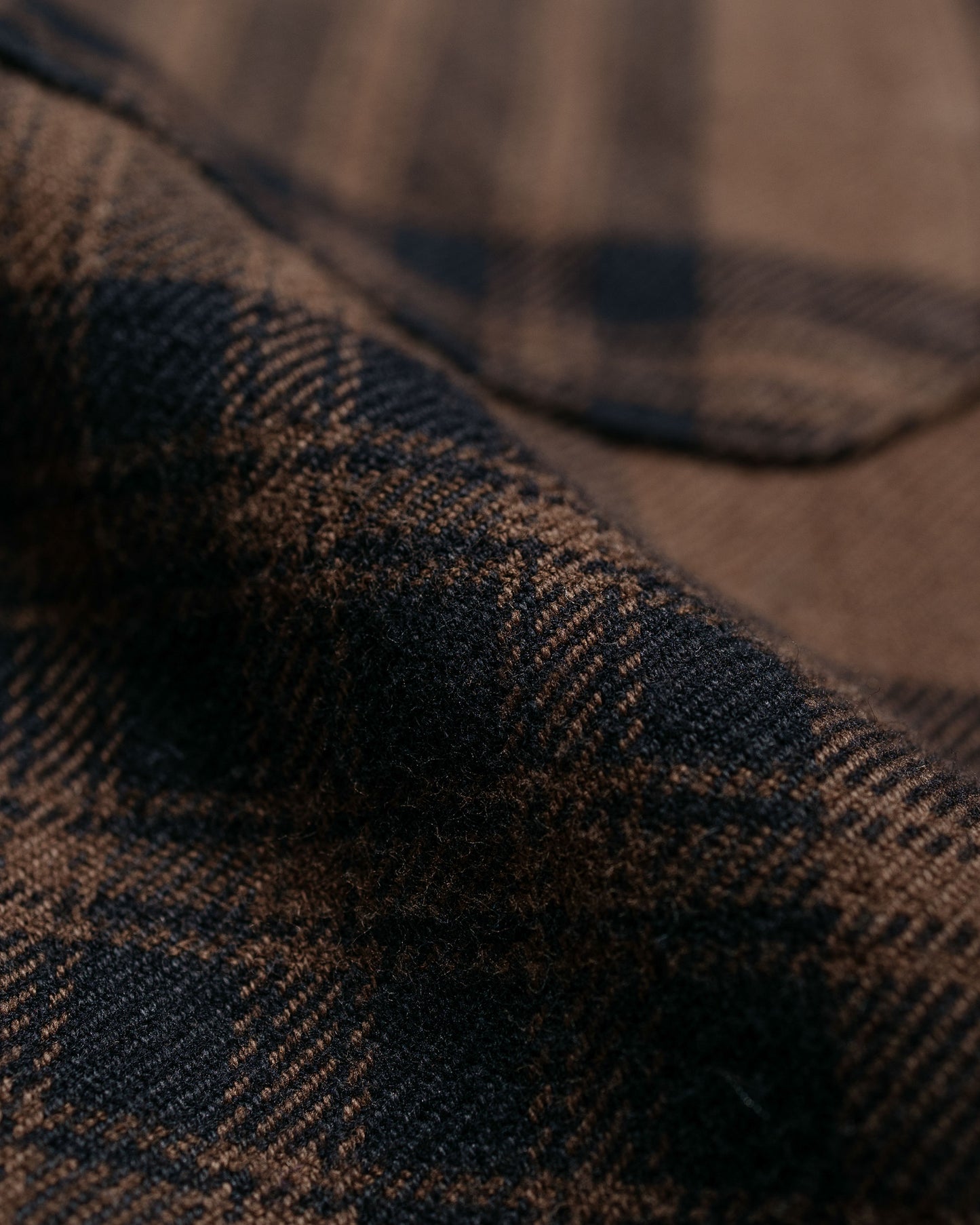 Engineered Garments Work Shirt Brown/Black Cotton Flannel Plaid