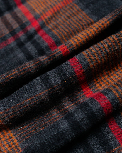 Engineered Garments Work Shirt Orange/Red Cotton Plaid Flannel fabric