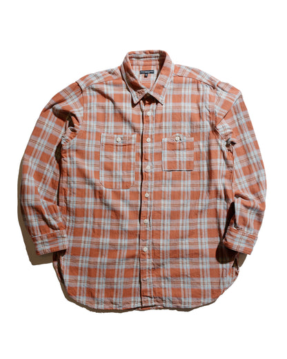 Engineered Garments Work Shirt Pink Cotton Plaid Jacquard