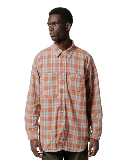 Engineered Garments Work Shirt Pink Cotton Plaid Jacquard