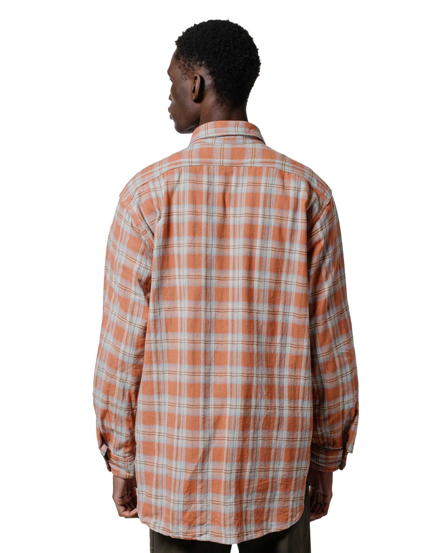Engineered Garments Work Shirt Pink Cotton Plaid Jacquard