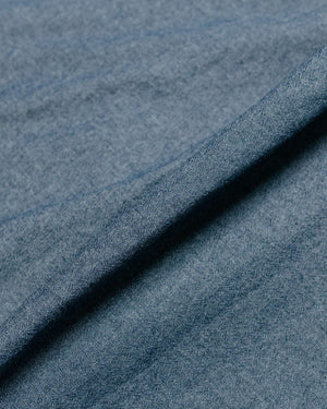 Engineered Garments Workaday Army Pop Over Shirt Indigo 4.5oz Cotton Chambray fabric