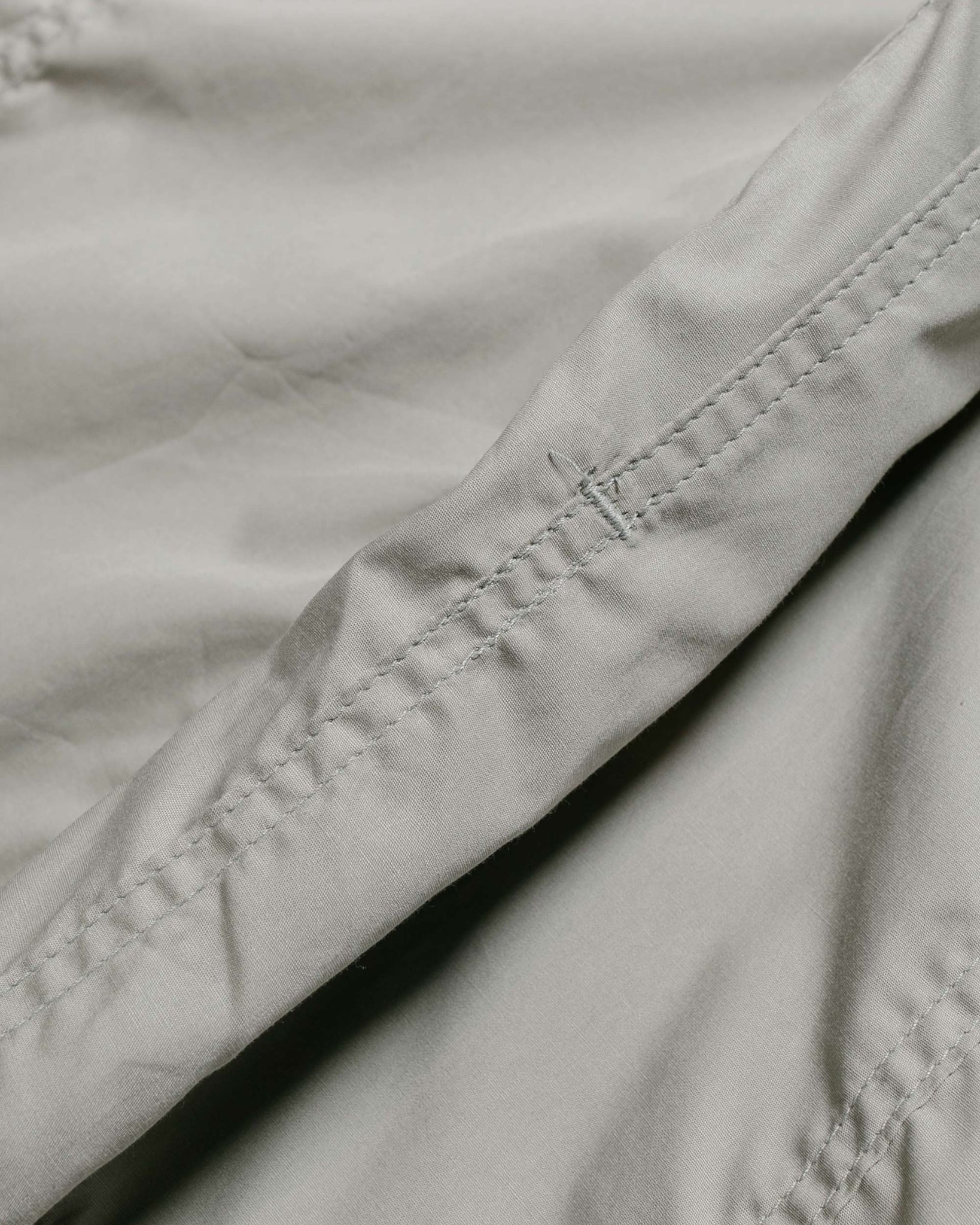 Engineered Garments Workaday Army Pop Over Shirt Light Grey Superfine Poplin fabric
