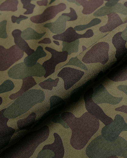 Engineered Garments Workaday Chino Pant Olive Camo 6.5oz Flat Twill fabric