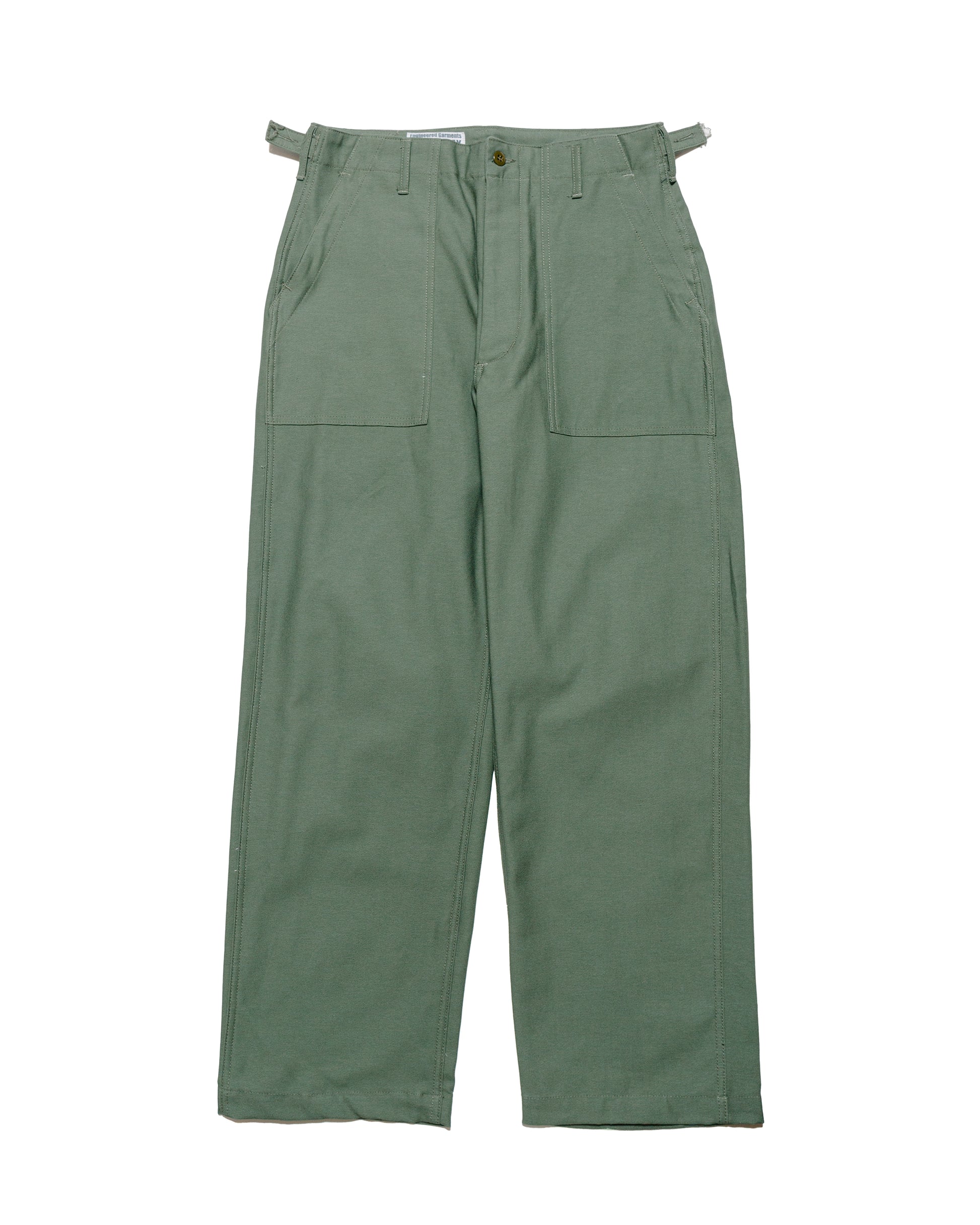 Engineered Garments Workaday Fatigue Pant Olive Cotton Reverse Sateen