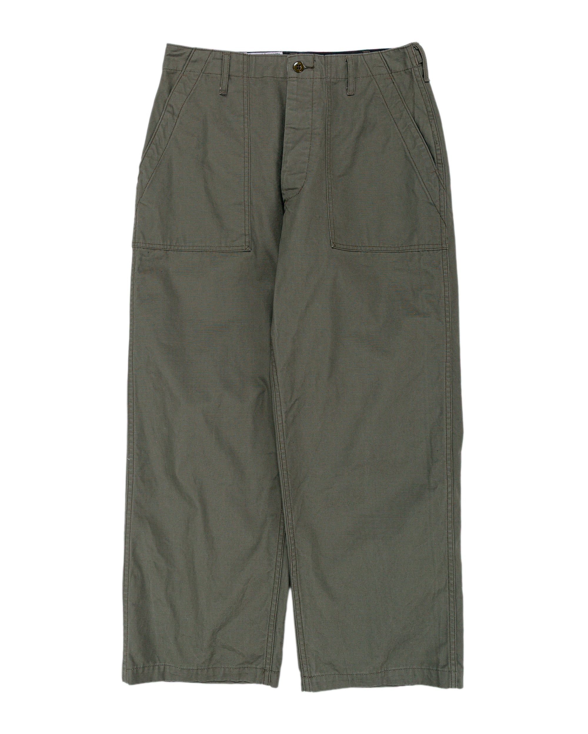 Engineered Garments Workaday Fatigue Pant Olive Heavyweight Cotton Rip