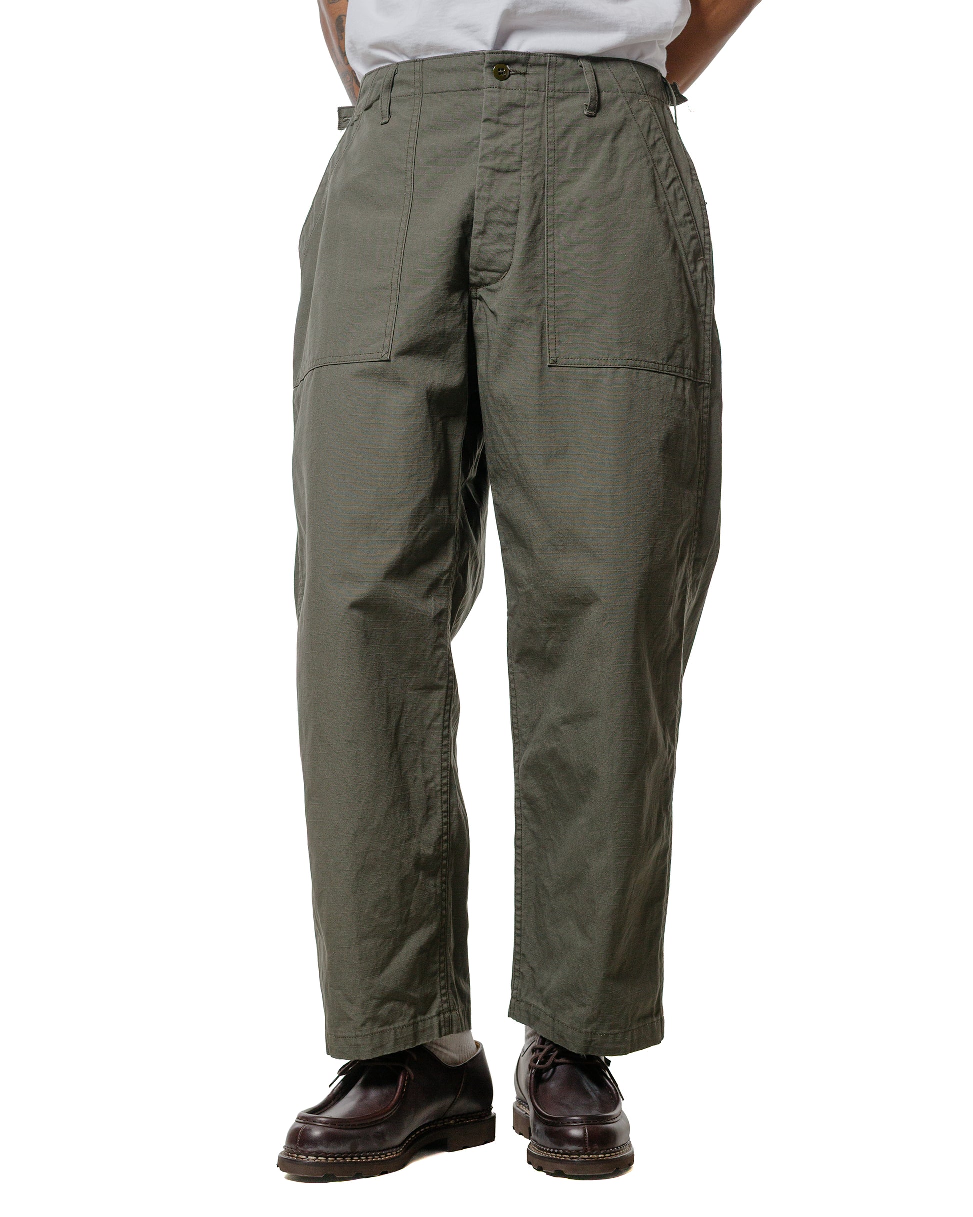 Engineered Garments Workaday Fatigue Pant Olive Heavyweight Cotton Ripstop