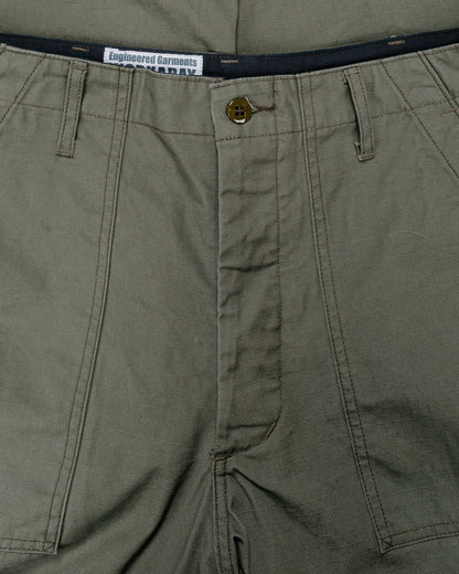 Engineered Garments Workaday Fatigue Pant Olive Heavyweight Cotton Ripstop