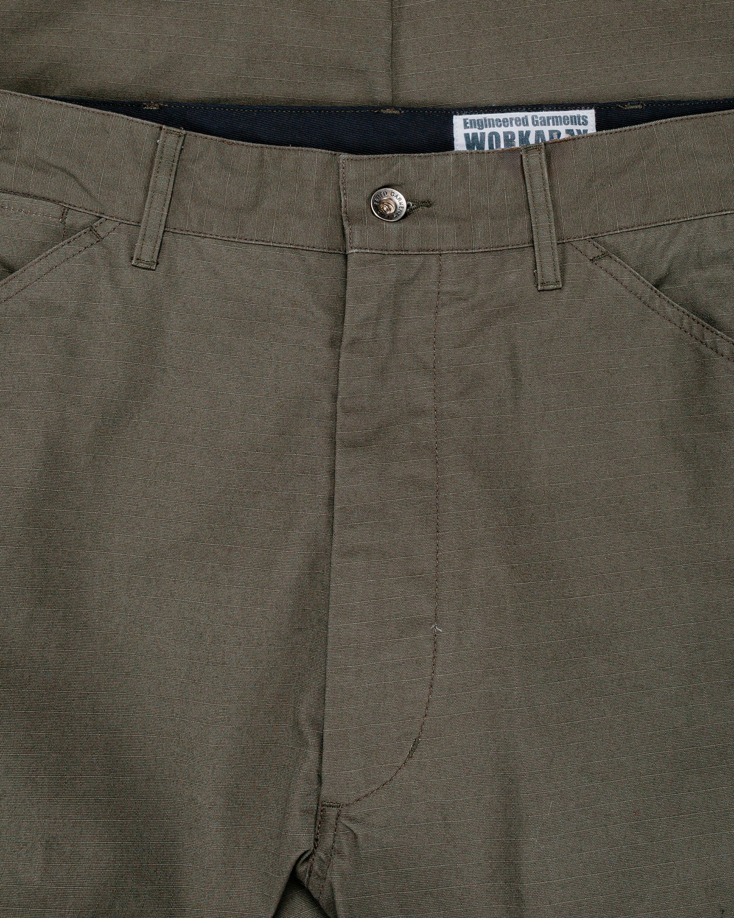 Engineered Garments Workaday Painter Pant Olive Heavyweight Cotton Ripstop