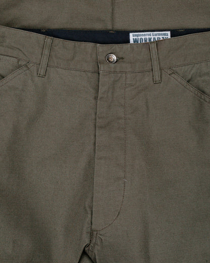Engineered Garments Workaday Painter Pant Olive Heavyweight Cotton Ripstop