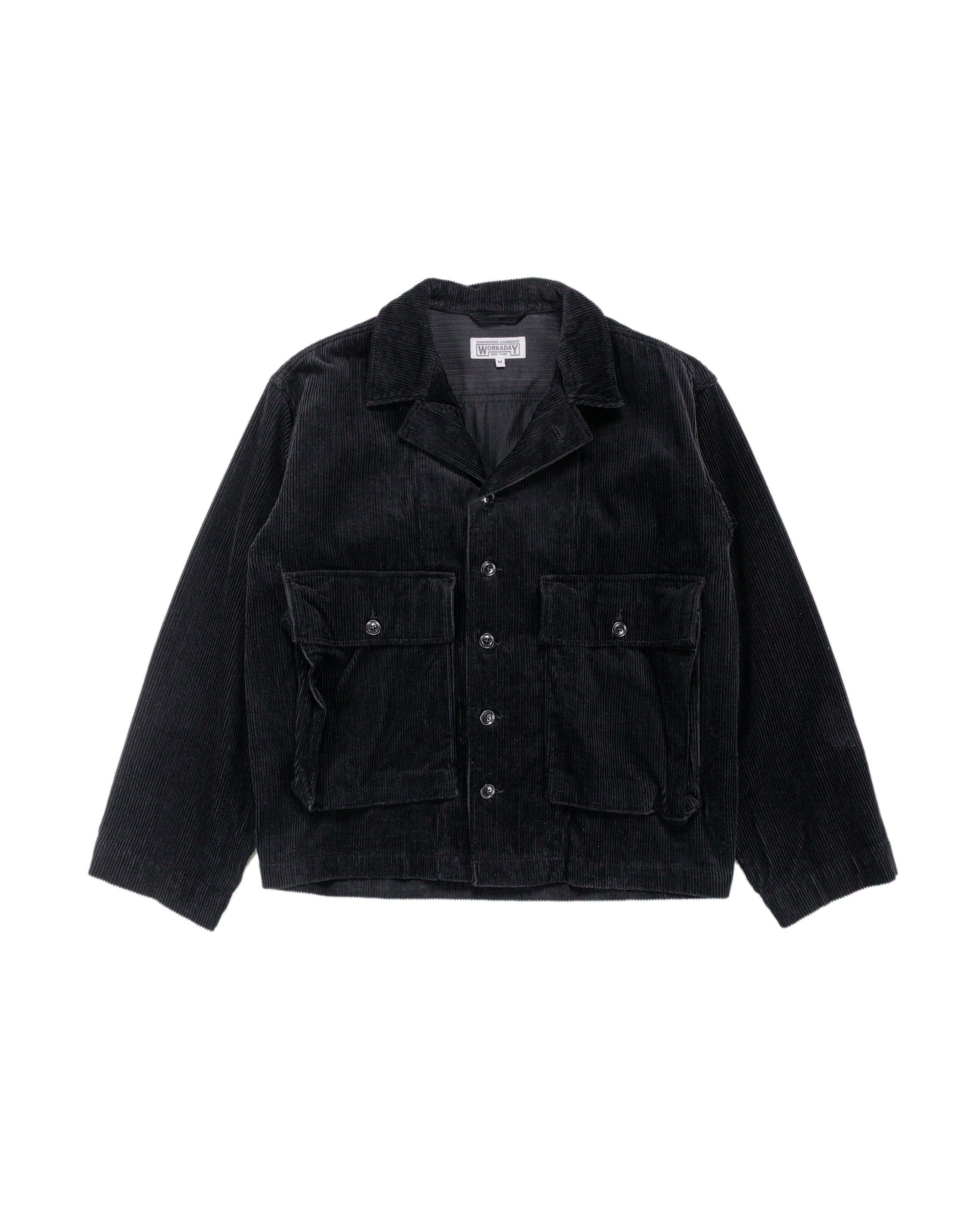 Engineered Garments Workaday Sea Bees Jacket Black Cotton 8W Corduroy