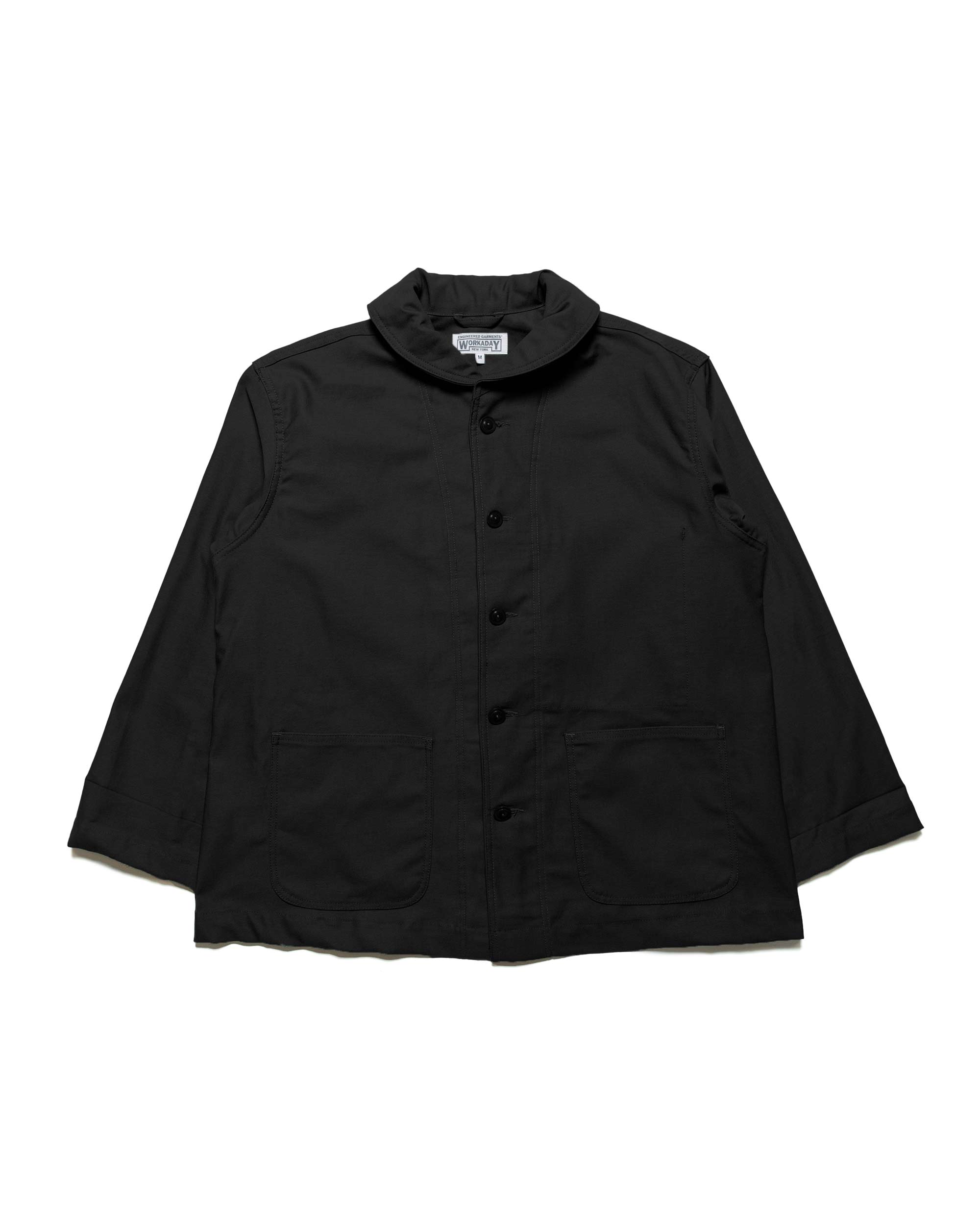 Engineered Garments Workaday Shawl Collar Jacket Black Cotton Reverse