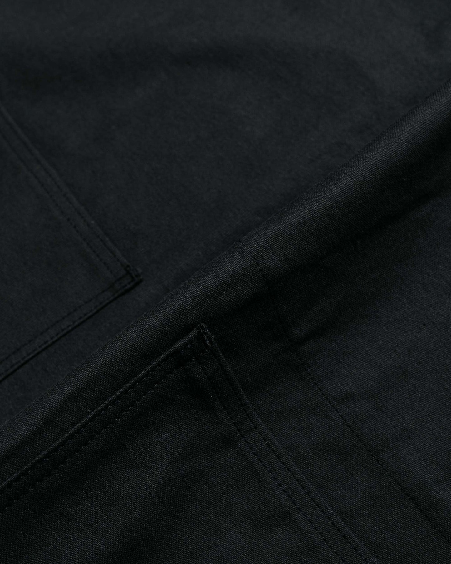 Engineered Garments Workaday Shawl Collar Jacket Black Cotton Reverse Sateen fabric